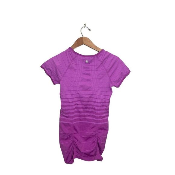 Athleta‎ Fastest Track Stretch Tee 213911 Small Short Sleeve Shirt Crew Purple - Picture 4 of 6